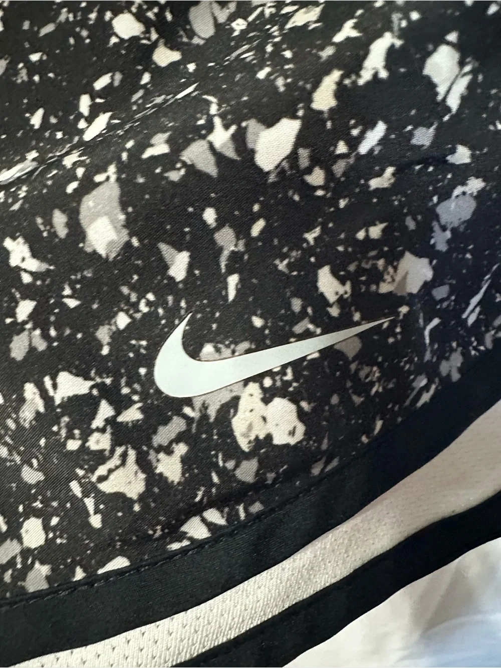 Nike Black & White Speckle Athletic Shorts - Picture 3 of 9